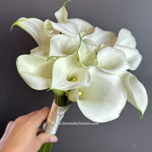 Light bouquet of callas "Virginia"